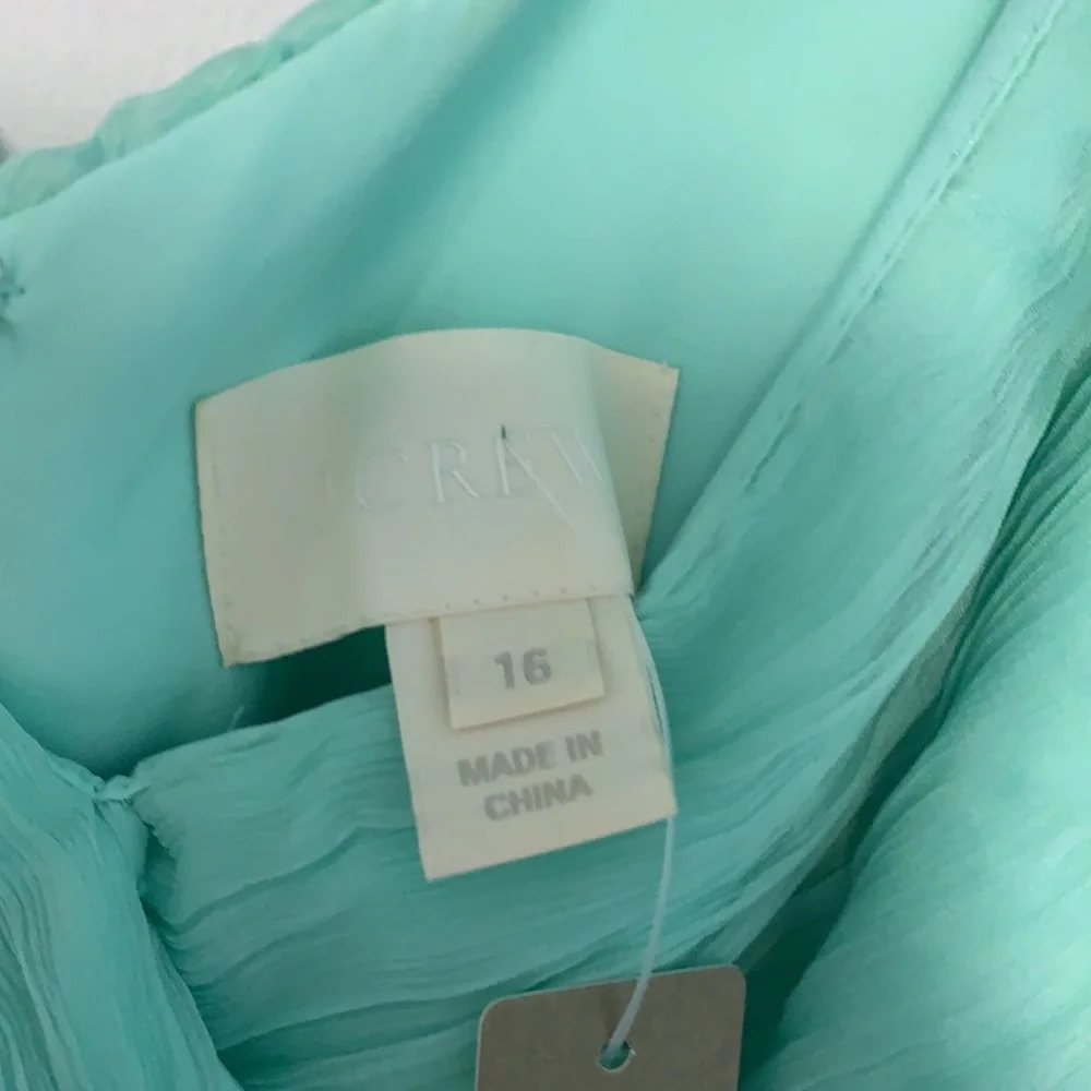Silk sea foam? Teal or aqua? J crew dress